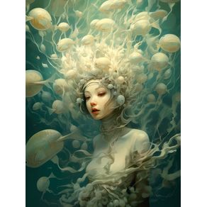 SURREAL WOMAN IN A DREAMLIKE UNDERWATER WORLD - 4 - BY AI