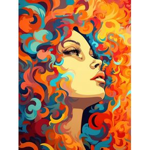 PSYCHEDELIC CURLY HAIR - 4 - BY AI