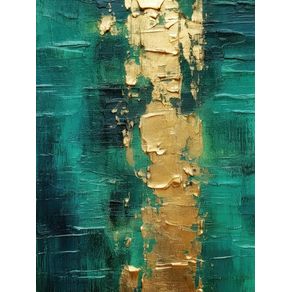 GREEN AND GOLD ABSTRACT ARTISTIC BY AI