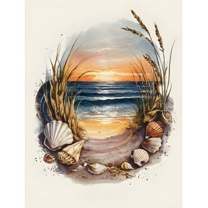 VINTAGE INSPIRED PAINTING OF THE OCEAN BY AI