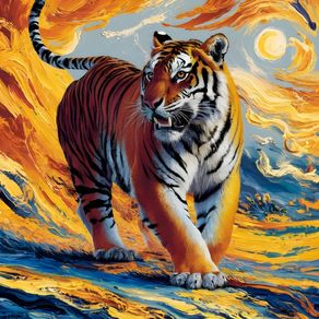 TIGER A VAN GOGH INTERPRETATION BY AI