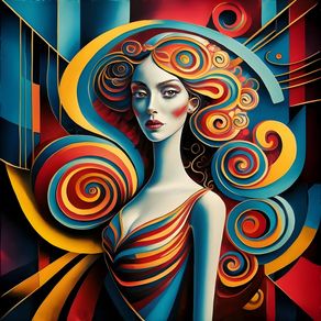 A STUNNING AND VIBRANT PICASSO INSPIRED PAINTING BY AI