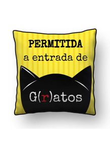 ALMOFADA---PERMITIDA-A-ENTRADA-DE-G-R-ATOS---QUADRADO-AMARELO-LISTRADO