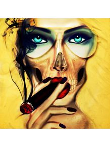 sexy-skull-girl-cigar
