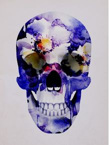 skull-purple-flower