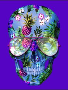 skull-tropical-flowers