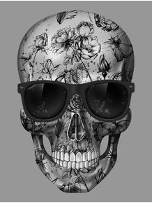 skull-grunge-flowers