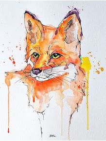 fox-aquarela