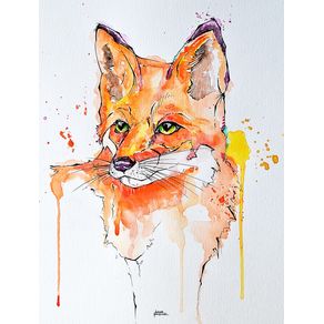 fox-aquarela
