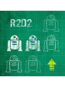 quadro-r2d2-green-board--star-wars