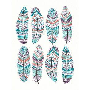 quadro-colorful-aztec-feathers