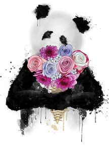 quadro-ice-cream-flowers-panda
