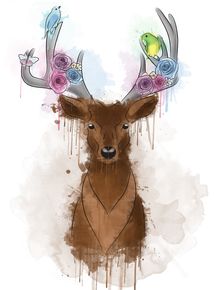 quadro-my-deer-flowers
