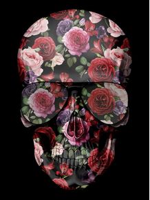 quadro-skull-roses
