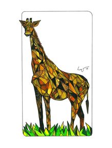 quadro-giraffe-geometric