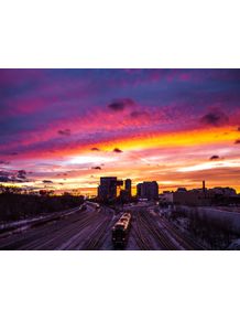 quadro-train-sunset
