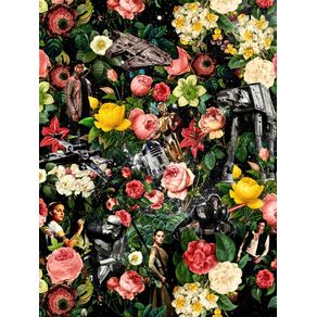 quadro-starwars-and-floral-pattern