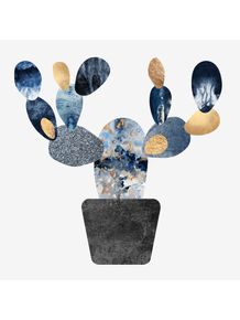 quadro-blue-and-gold-cactus