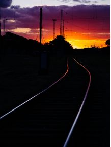 quadro-railway-sunset