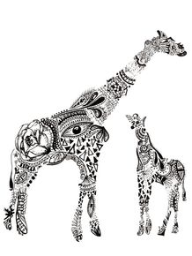quadro-girafas-maori