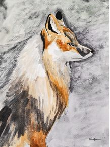 quadro-retrato-de-uma-raposa