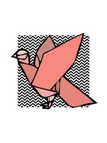quadro-passaro-origami