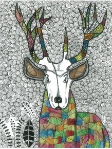 quadro-colorful-deer