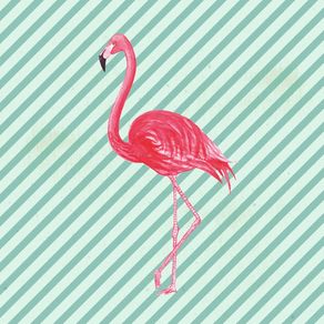 quadro-flamingo-stripes
