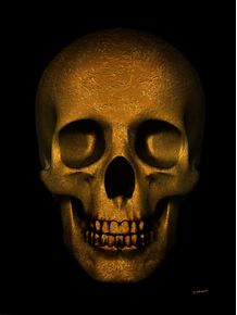 quadro-skull-gold