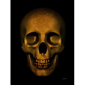 quadro-skull-gold