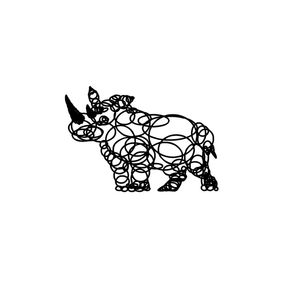 quadro-rinoceronte-retro