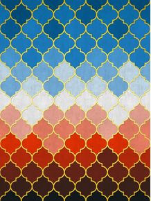 quadro-mosaico-azul-e-vermelho