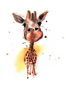 quadro-girafo-aquarelado