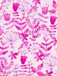 quadro-pink-floral-and-bird