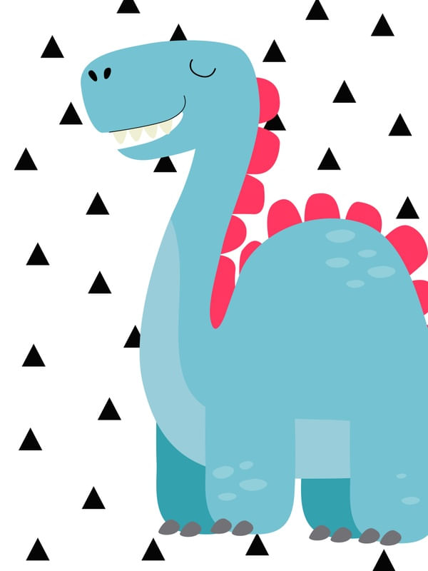 Dino em PRINTS Vermelha Lisa VERDE 47.5 X 62.5 CM – urbanarts