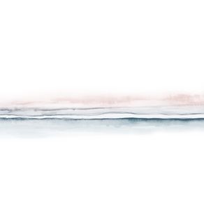 WATERCOLOR LANDSCAPE IN TWO COLORS - PANORAMIC