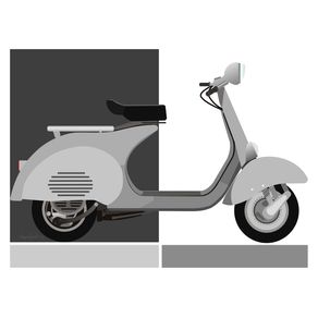 SCOOTER BLACK AND WHITE