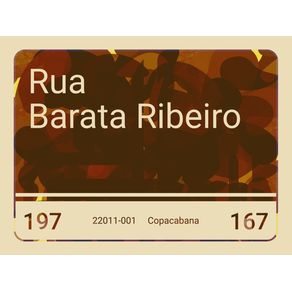 PLACA RIO RUA BARATA RIBEIRO - urbanarts