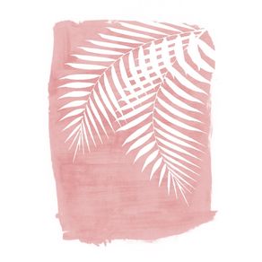 PALM LEAVES SILHOUETTE ON PINK PAINT