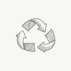 ARROWS RECYCLING SYMBOL SQUARE FORMAT