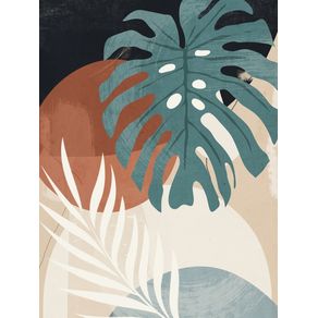 ABSTRACT ART TROPICAL LEAVES