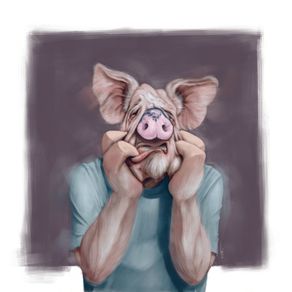 EXHAUSTED PIG