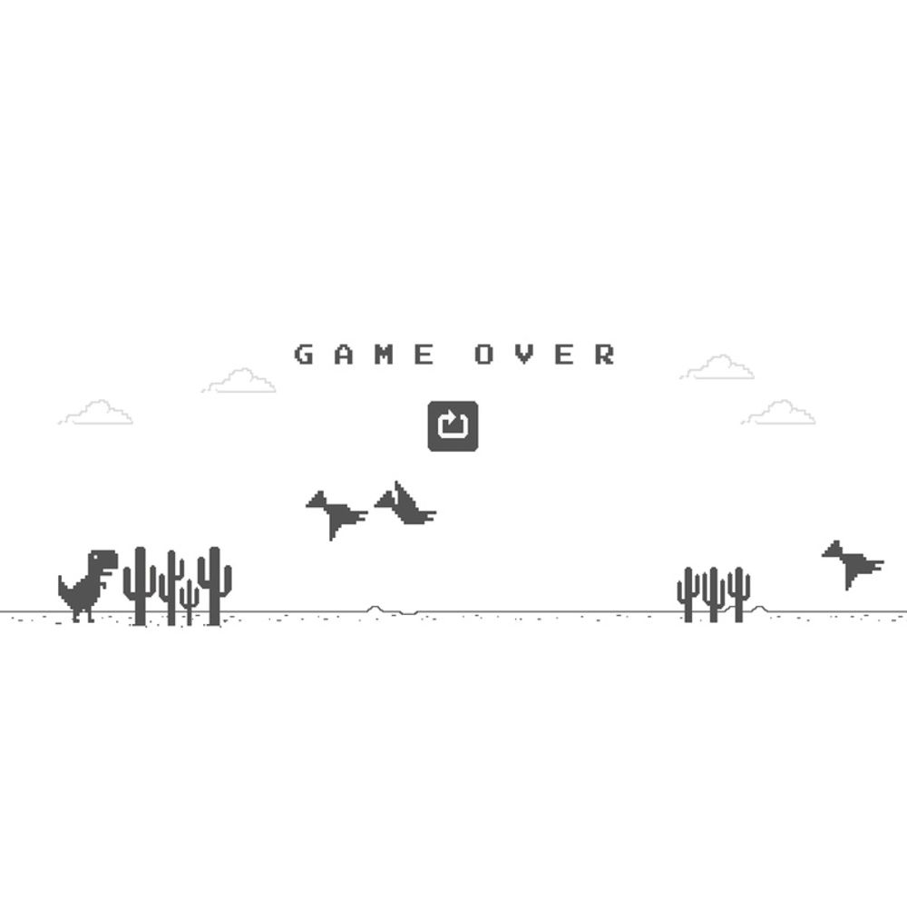 o verdadeiro final do jogo do Dino do #google 