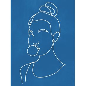 BUBBLE GUM GIRL-LINE DRAWING