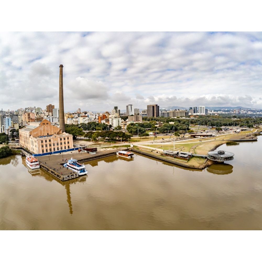 Vista AÉrea Da Usina Do GasÔmetro E Orla Do GuaÍba Urbanarts 