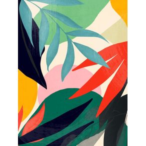 ABSTRACT ART TROPICAL LEAVES 42