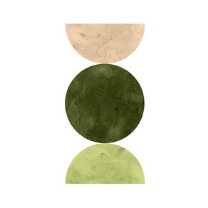 OLIVE GREEN MID CENTURY SHAPES